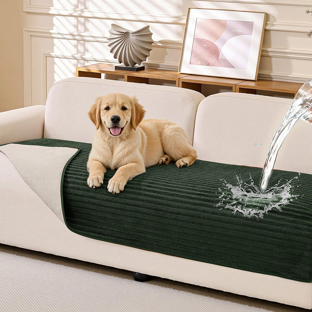 MEETSKY Waterproof Couch Cover for Sofa, Non Slip Washable Sofa Protector