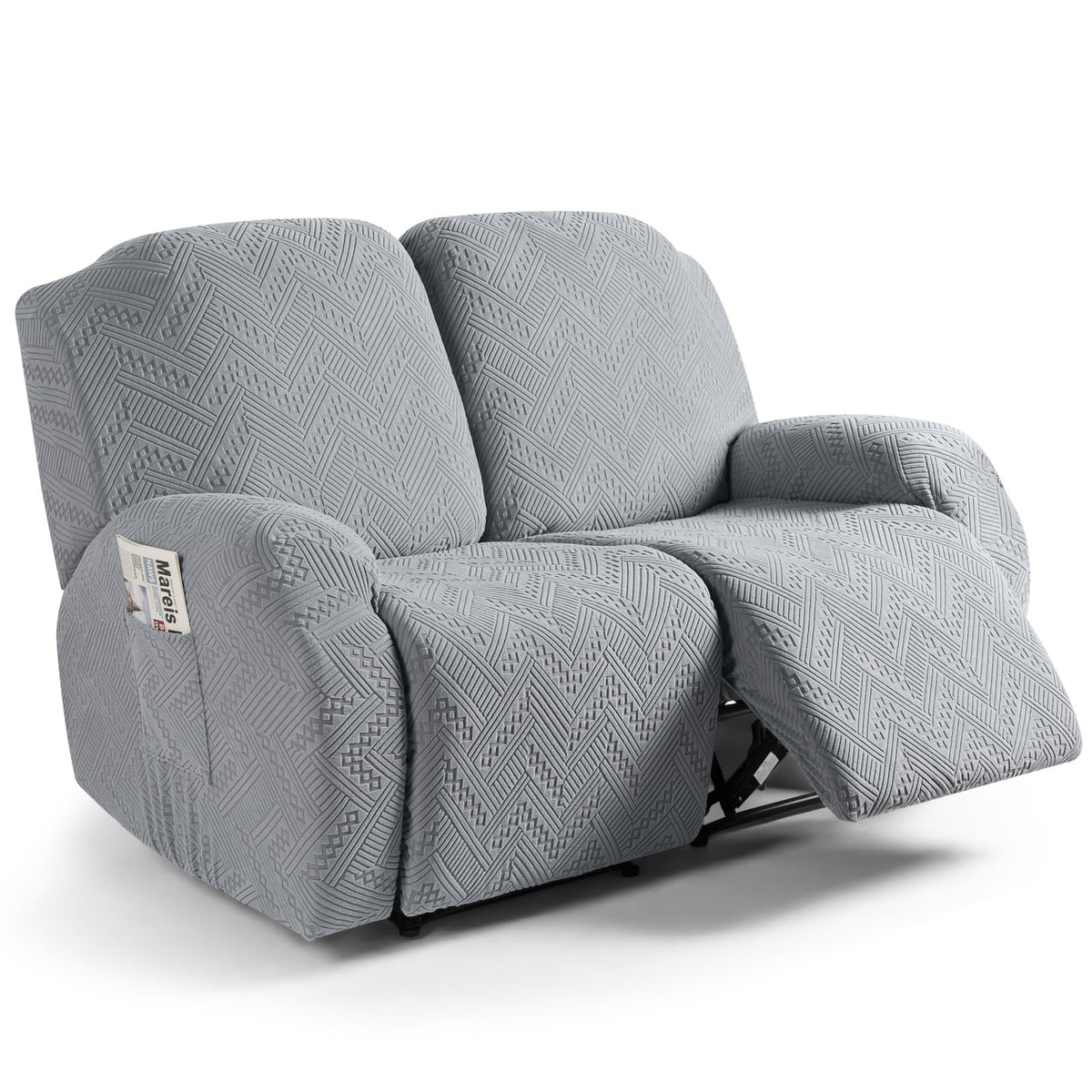 Ruaozz Recliner Couch Covers, Soft Stretch Sofa Slipcover, Chocolate