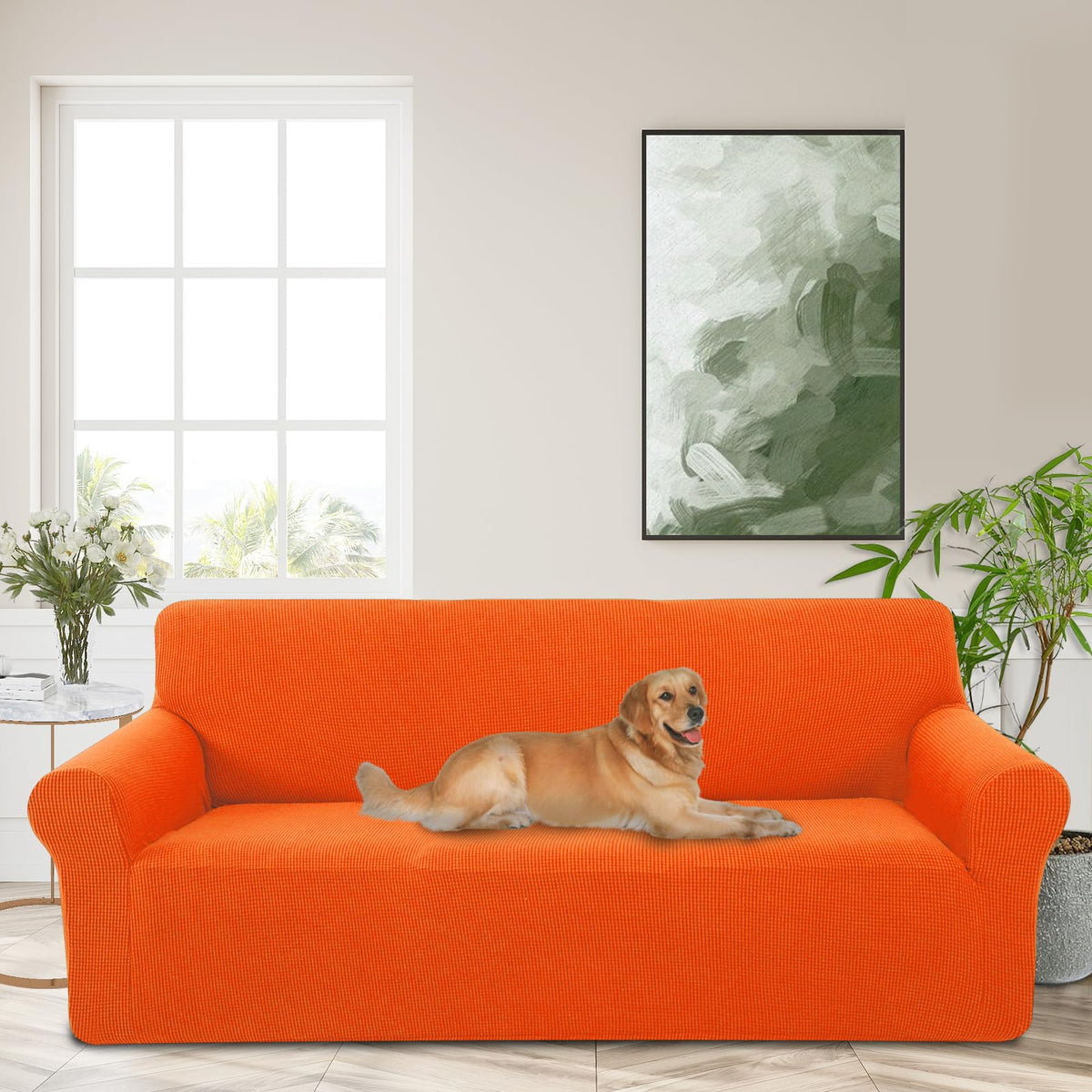 Stretch Couch Covers for Sofa Washable, Large, Chocolate