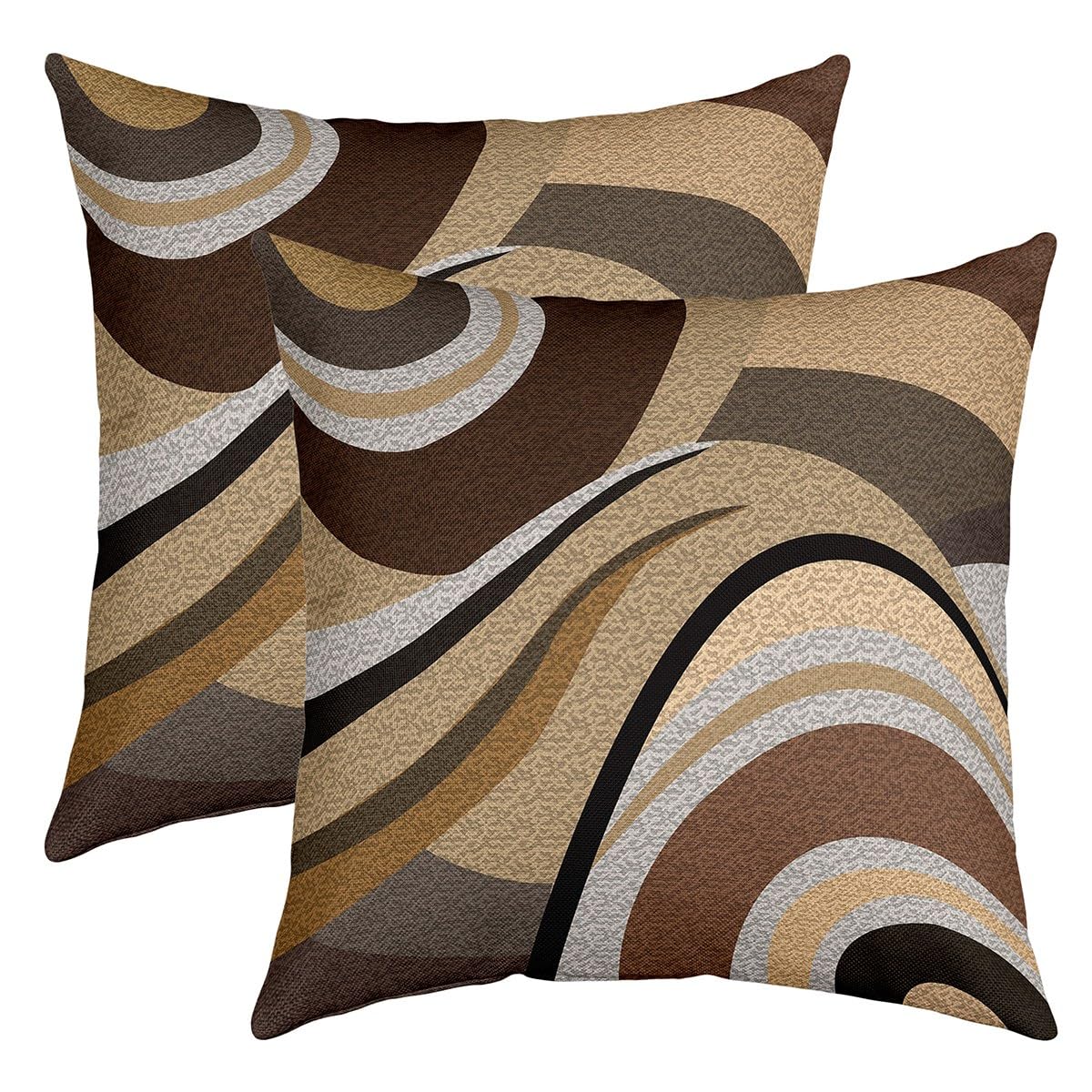 Feelyou Throw Geometric Square Pillow Covers 18x18 Inches