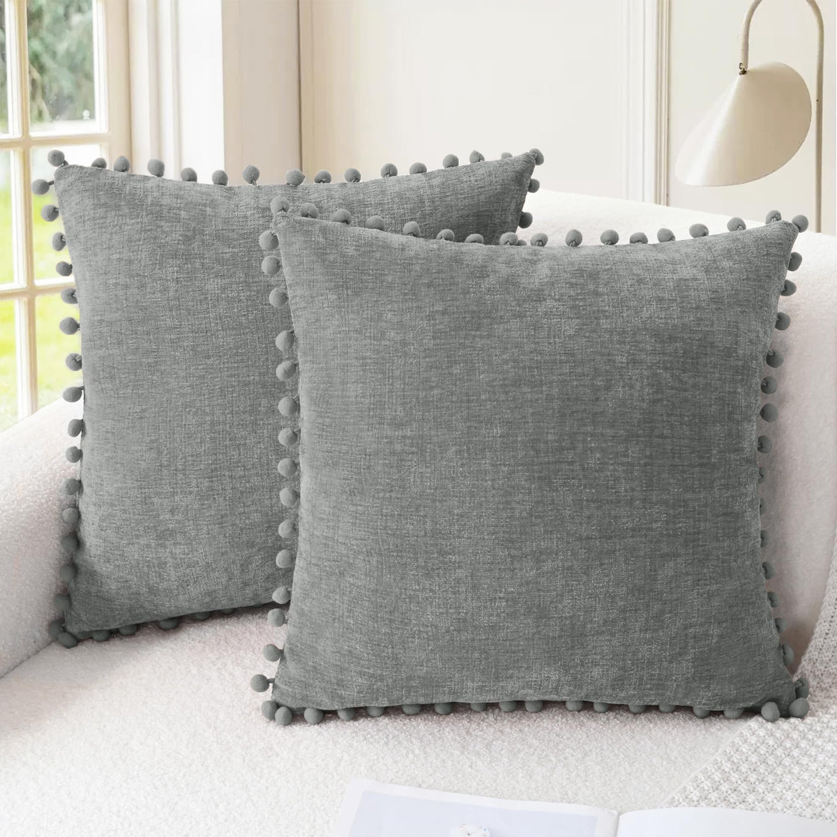CaliTime Decorative Couch Throw Pillow Covers 20 X 12 Inches Apricot Brown