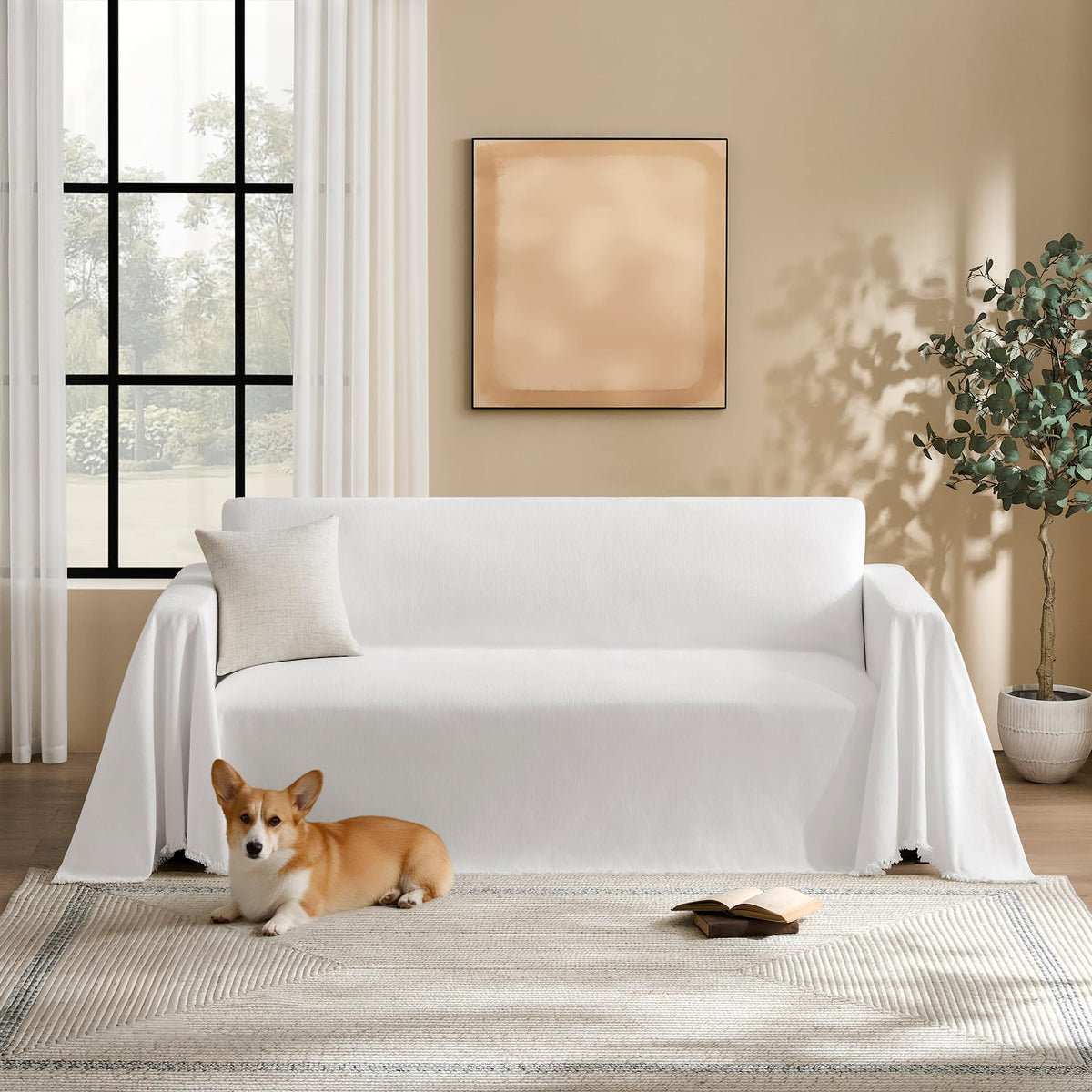 Couch Cover for Dogs Chenille Couch Cover Blanket Sectional Couch Covers