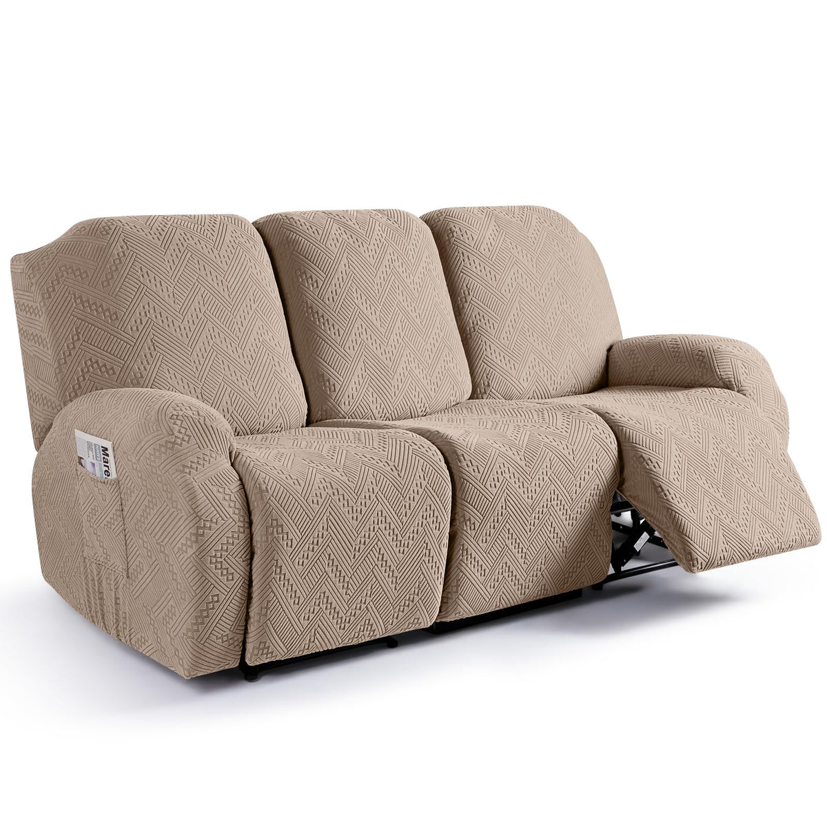 Ruaozz Recliner Couch Covers, Soft Stretch Sofa Slipcover, Chocolate