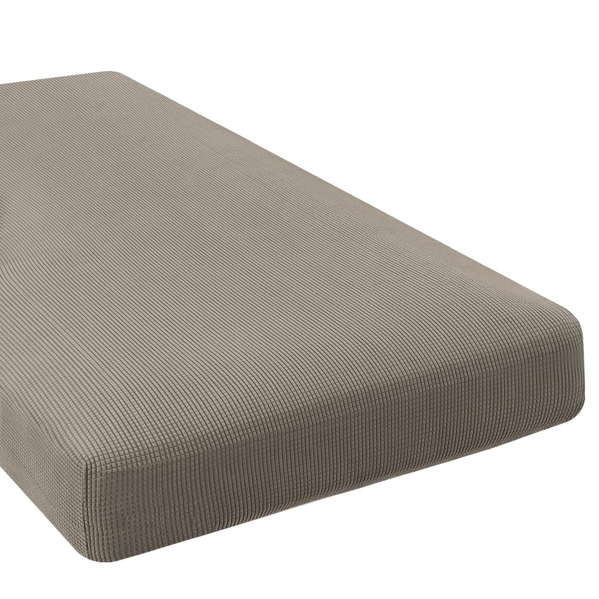 H.VERSAILTEX Super Stretch Individual Seat Cushion/Couch Slipcover Sets Thick Jacquard Textured Twill Fabric (3 Piece Sofa Covers, Sand)
