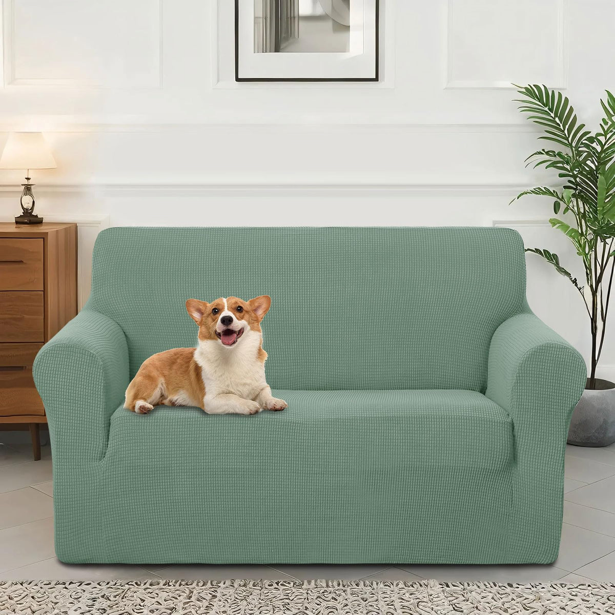 Stretch Couch Covers for Sofa Washable, Large, Chocolate