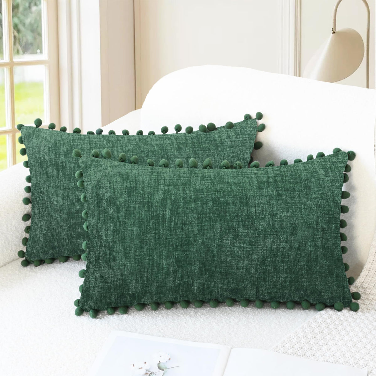 CaliTime Decorative Couch Throw Pillow Covers 20 X 12 Inches Apricot Brown