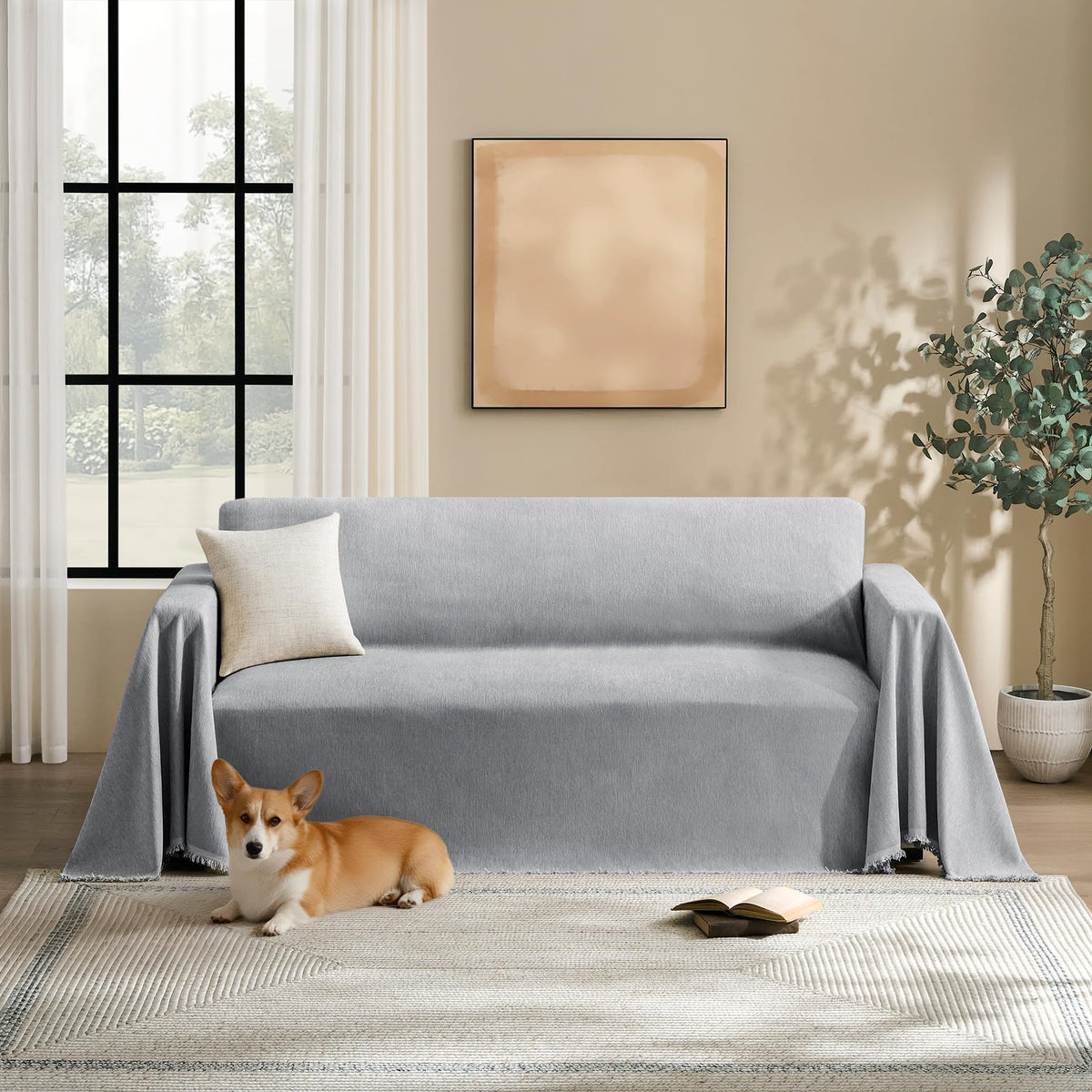 Couch Cover for Dogs Chenille Couch Cover Blanket Sectional Couch Covers
