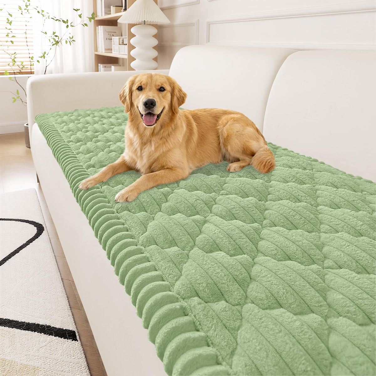 Smiry Couch Cover for Dogs Washable, Non Slip Fuzzy Pet Sofa Protector