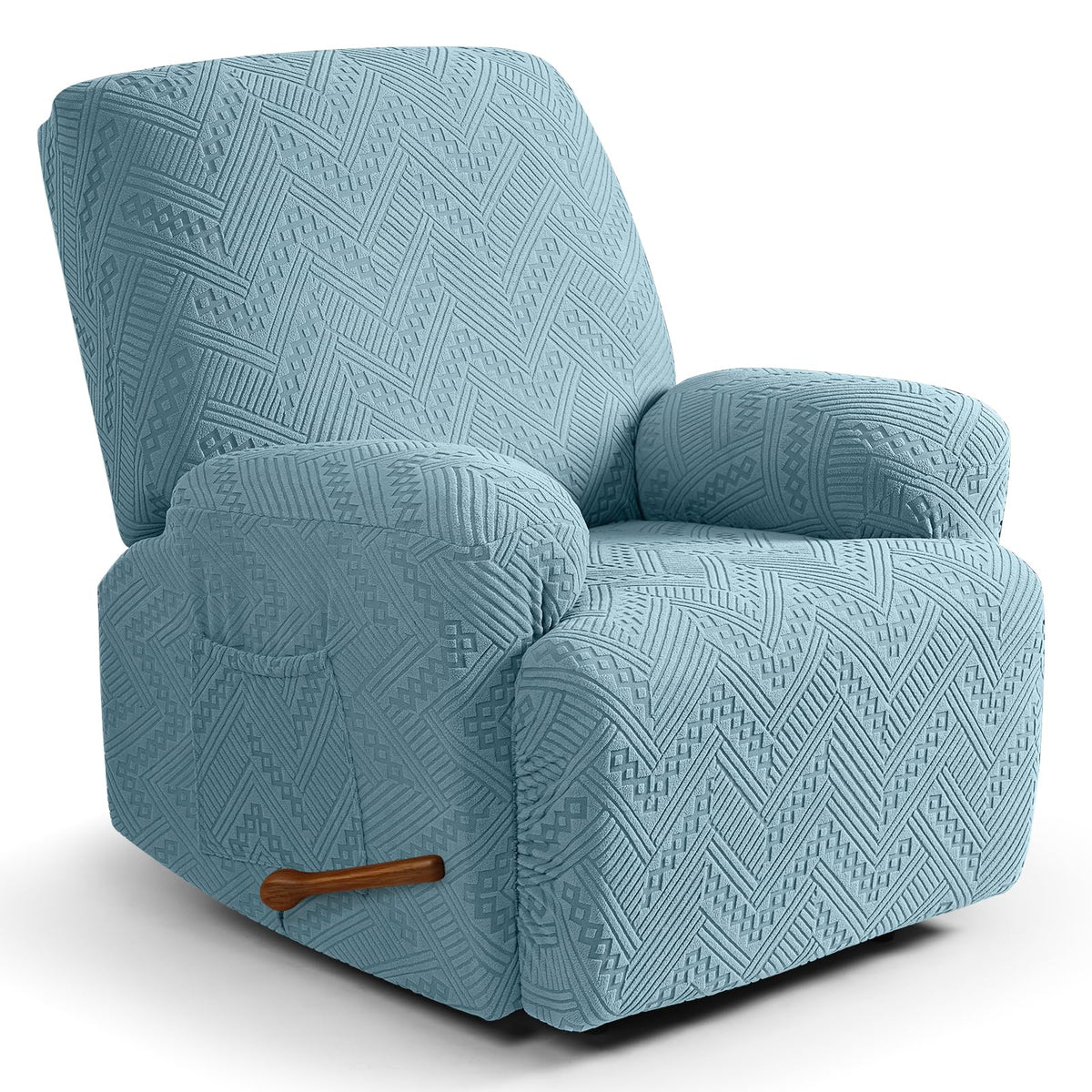 Ruaozz Recliner Couch Covers, Soft Stretch Sofa Slipcover, Chocolate