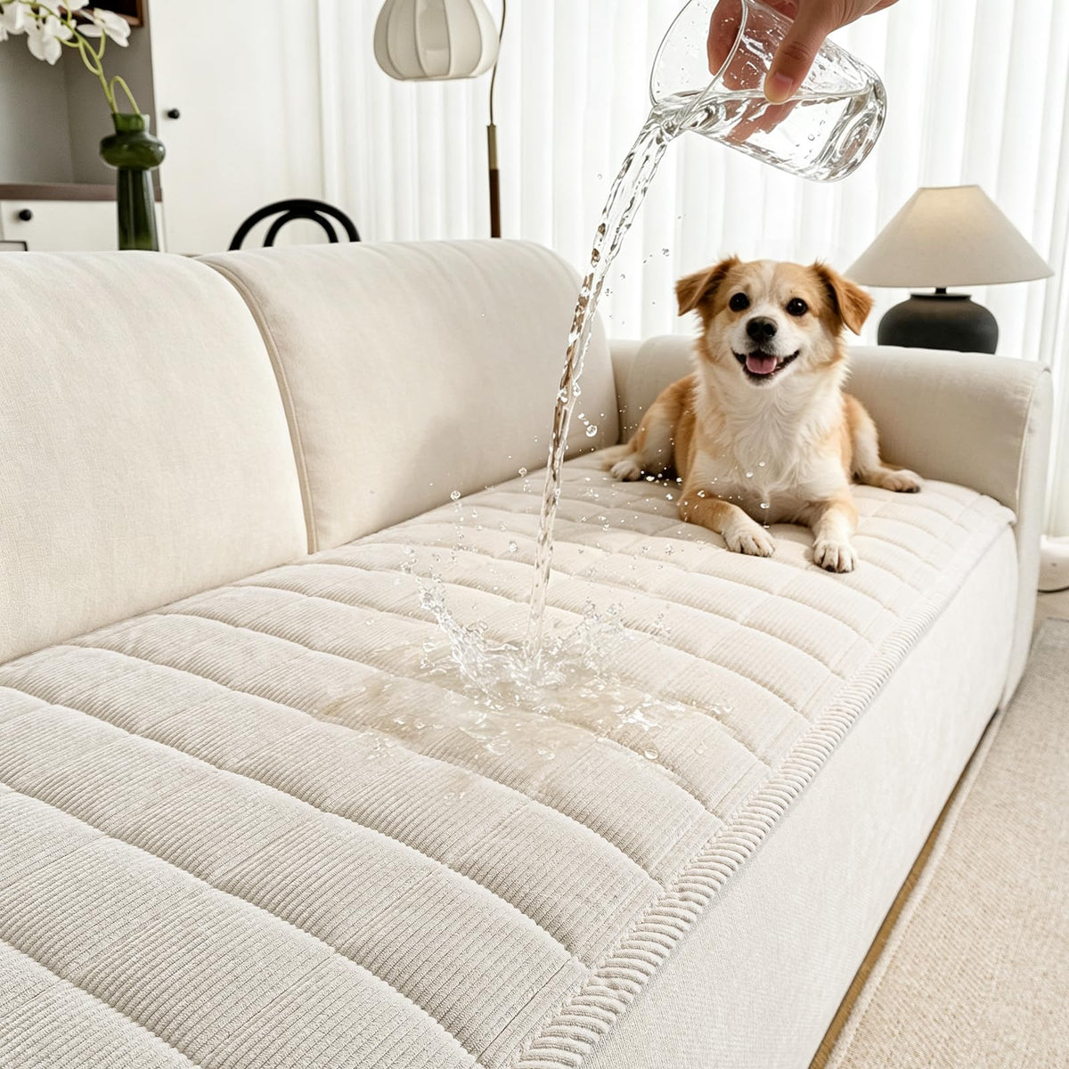 Waterproof Couch Covers for Sofa, Non Slip Dog Couch Cover Washable