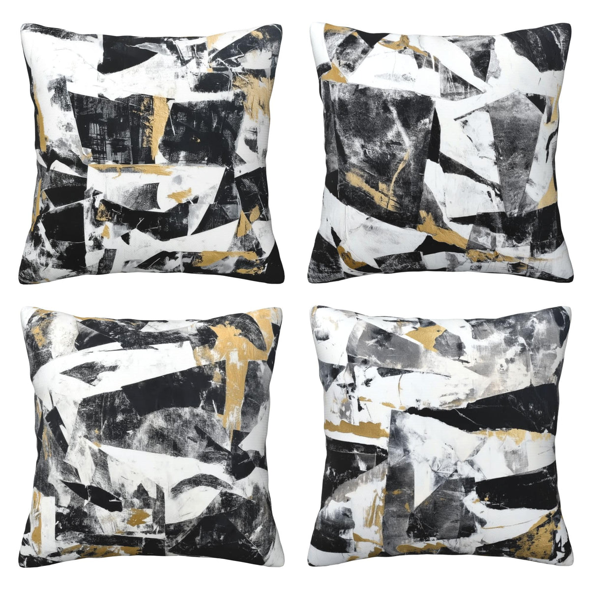Abstract Art Throw Pillow Covers 18 X 18 Inch Set of 4 Decorative Cushion Cover Home Decor for Sofa Chair Couch Bedroom Living Room