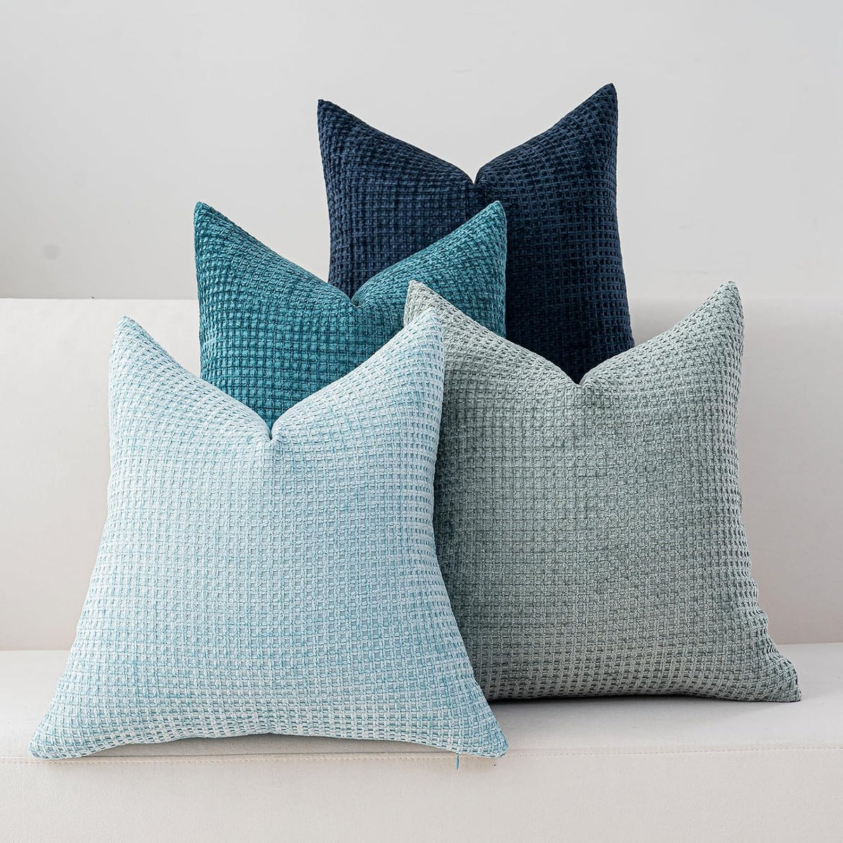 Pack of 4 Throw Pillow Covers 18x18” Boho Cushion Covers for Living Room
