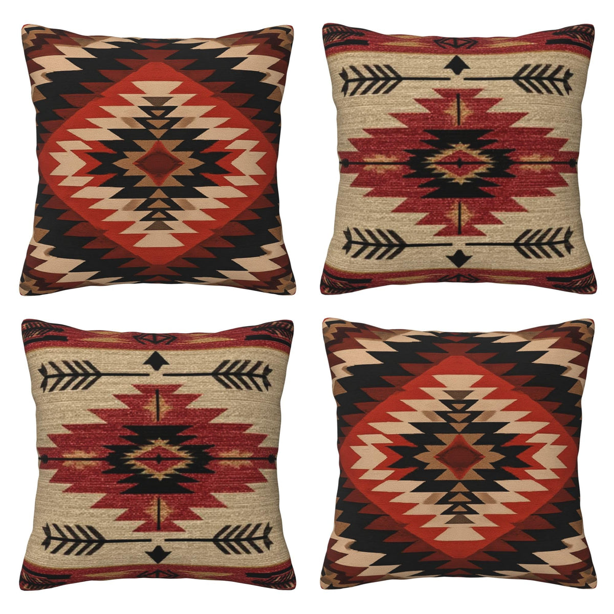 Abstract Art Throw Pillow Covers 18 X 18 Inch Set of 4 Decorative Cushion Cover Home Decor for Sofa Chair Couch Bedroom Living Room