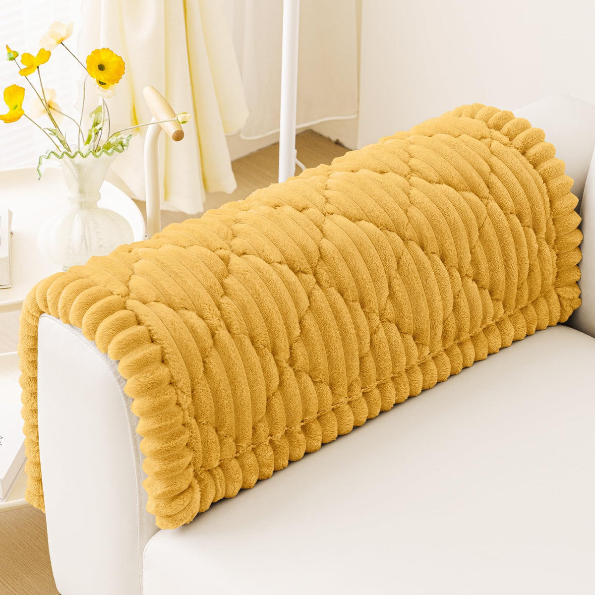 Smiry Couch Cover for Dogs Washable, Non Slip Fuzzy Pet Sofa Protector