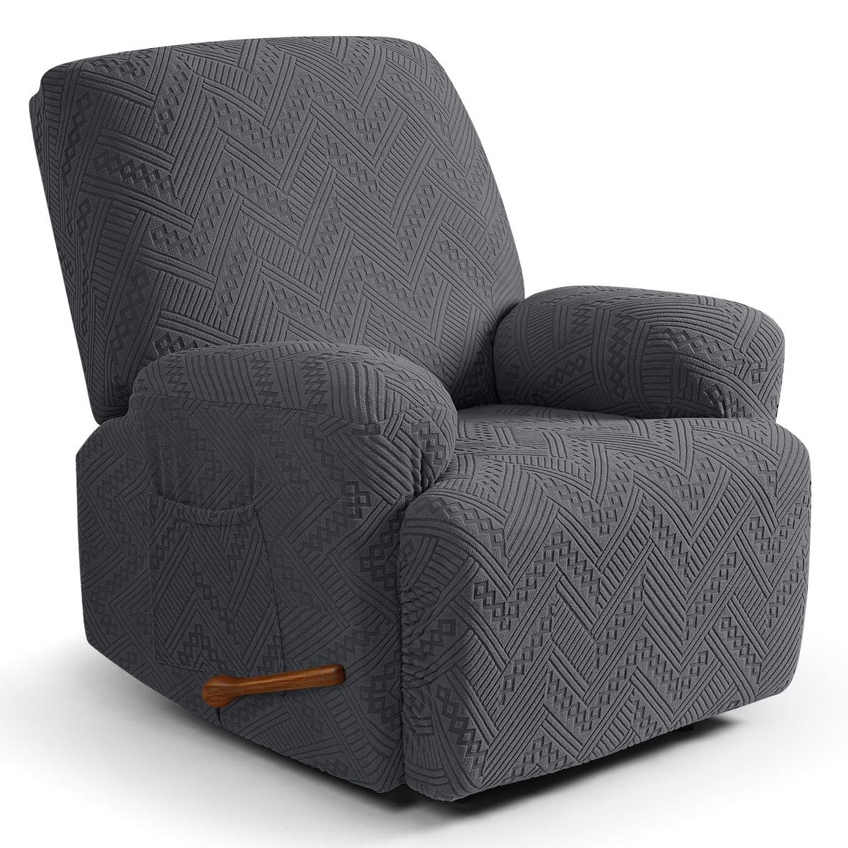 Ruaozz Recliner Couch Covers, Soft Stretch Sofa Slipcover, Chocolate