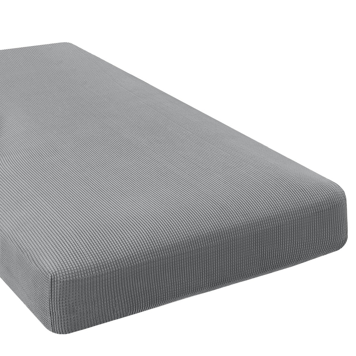 H.VERSAILTEX Super Stretch Individual Seat Cushion/Couch Slipcover Sets Thick Jacquard Textured Twill Fabric (3 Piece Sofa Covers, Sand)