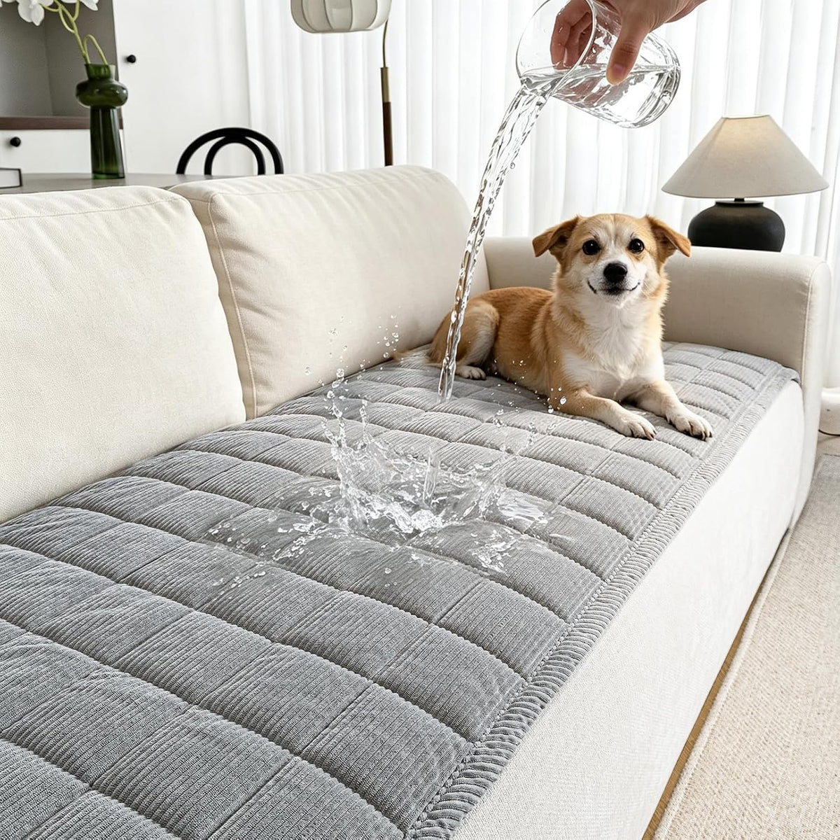Waterproof Couch Covers for Sofa, Non Slip Dog Couch Cover Washable