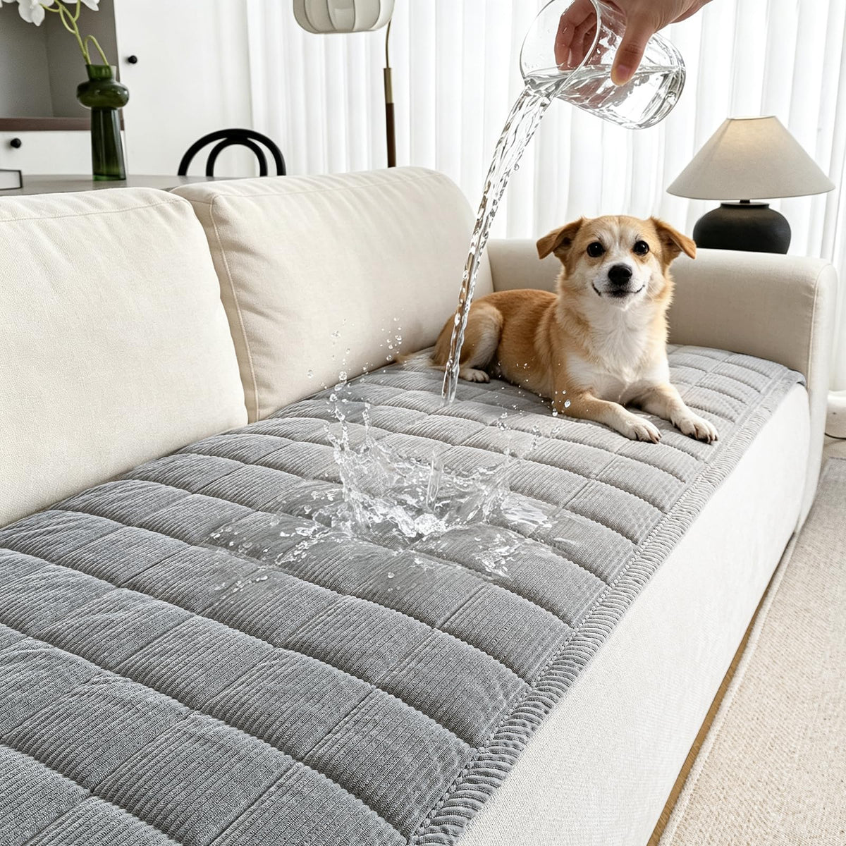 Waterproof Couch Covers for Sofa, Non Slip Dog Couch Cover Washable