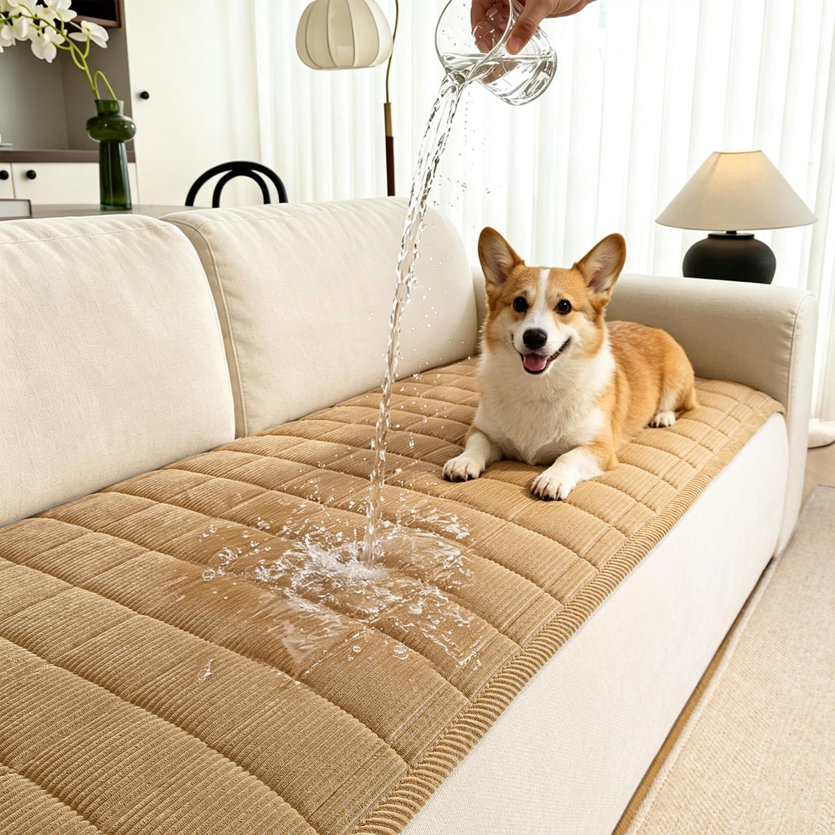 Waterproof Couch Covers for Sofa, Non Slip Dog Couch Cover Washable