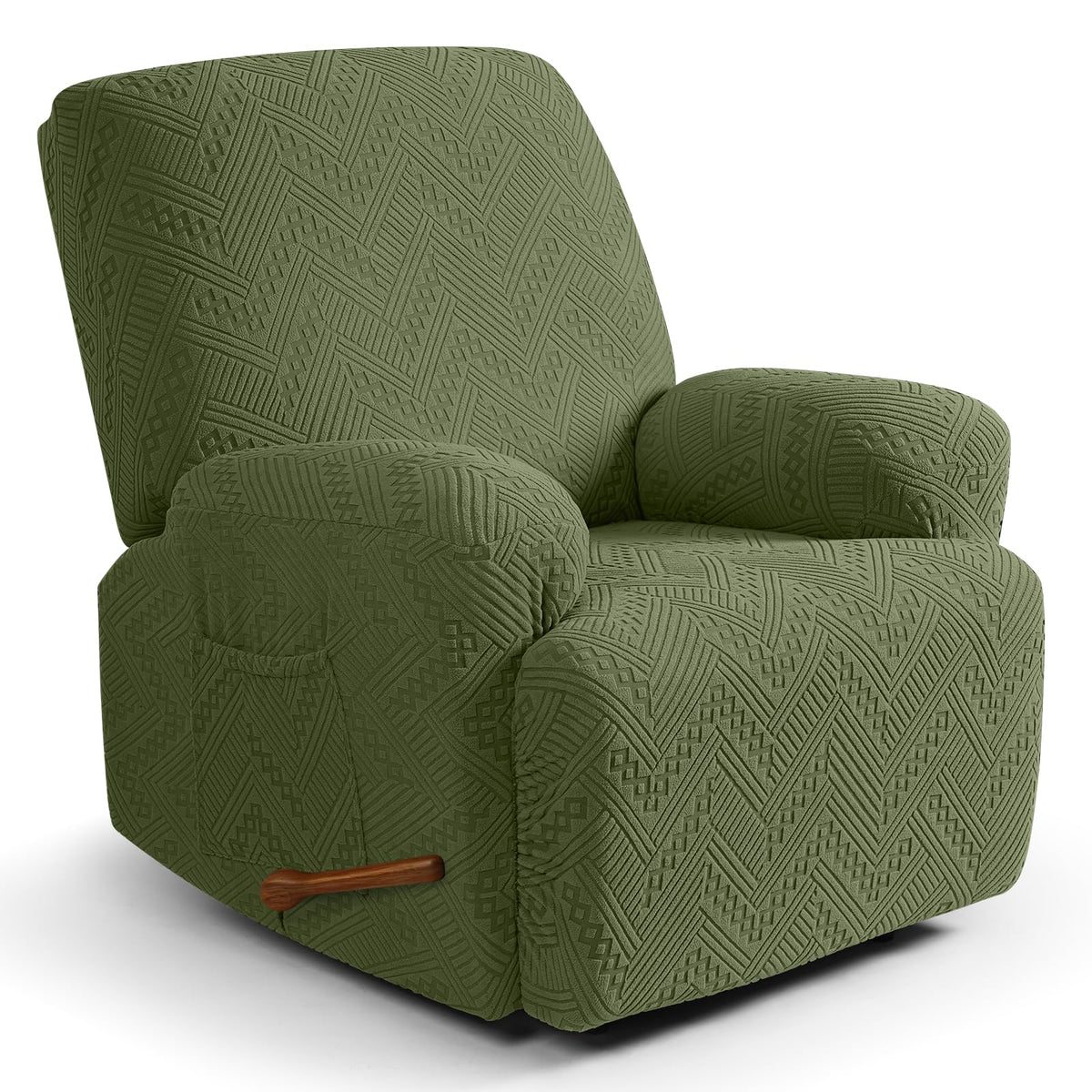Ruaozz Recliner Couch Covers, Soft Stretch Sofa Slipcover, Chocolate