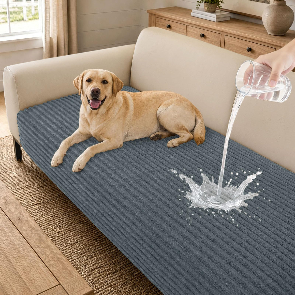 hyha Waterproof Couch Cover for Dogs, Non-Slip Pet Sofa Covers Washable