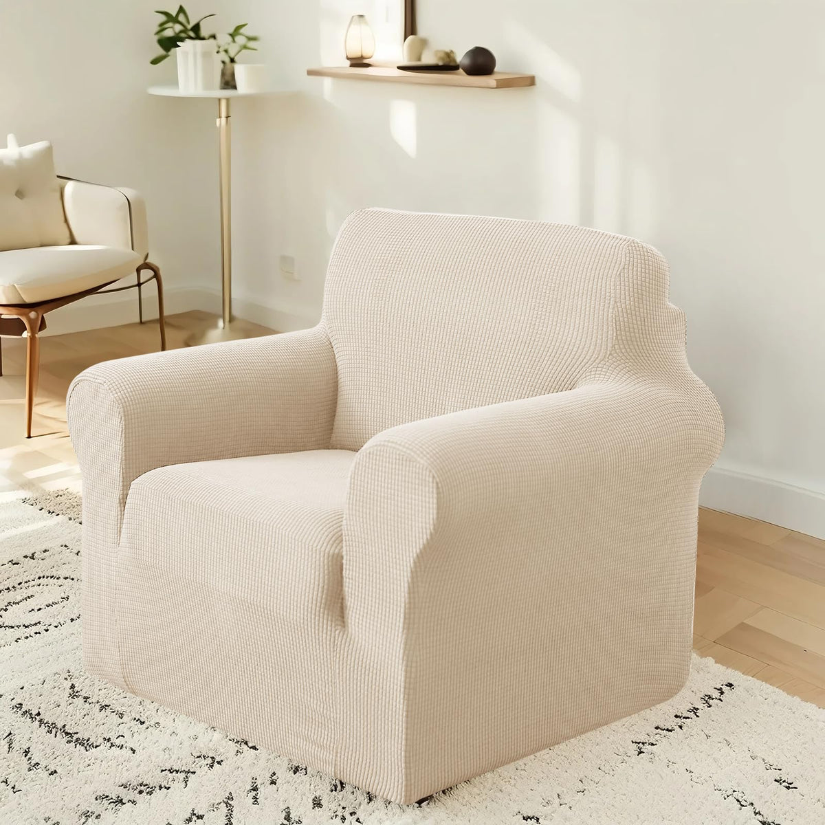 Stretch Couch Covers for Sofa Washable, Large, Chocolate