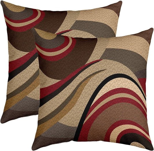 Feelyou Throw Geometric Square Pillow Covers 18x18 Inches