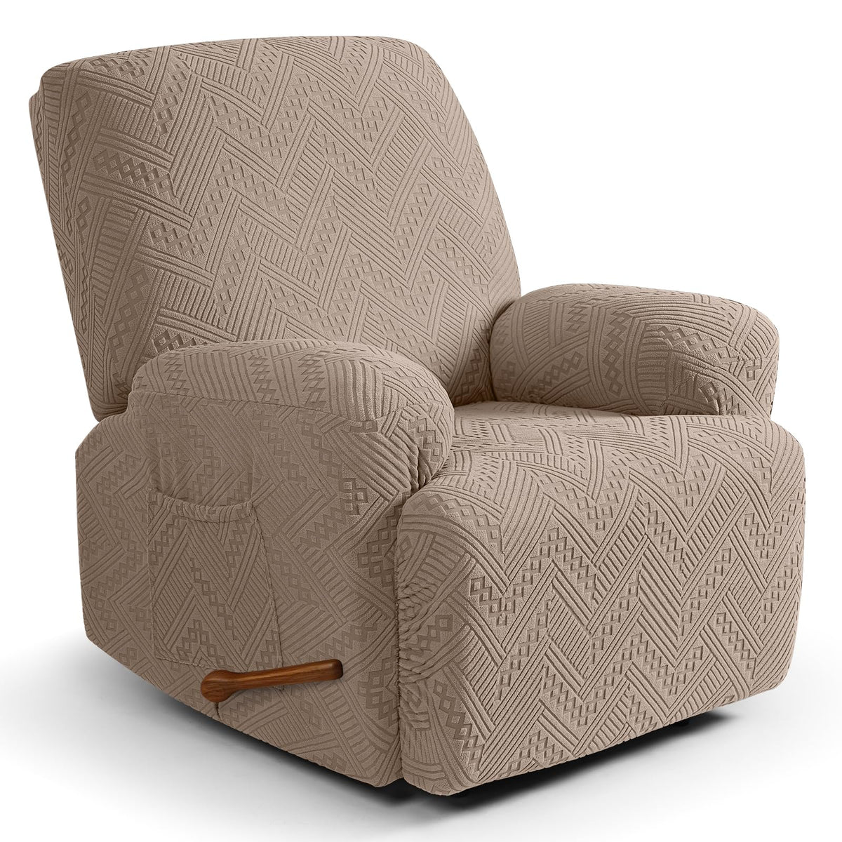 Ruaozz Recliner Couch Covers, Soft Stretch Sofa Slipcover, Chocolate