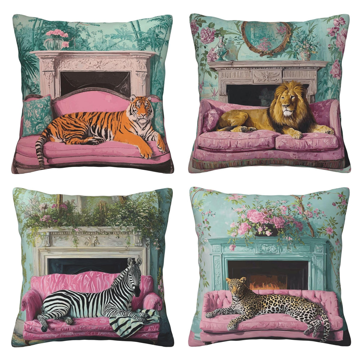 bassyil Abstract Geometry Throw Pillow Covers 18x18 Inch Set of 4 Western Decorative Cushion Cases for Couch Bedroom Living Room Sofa Patio