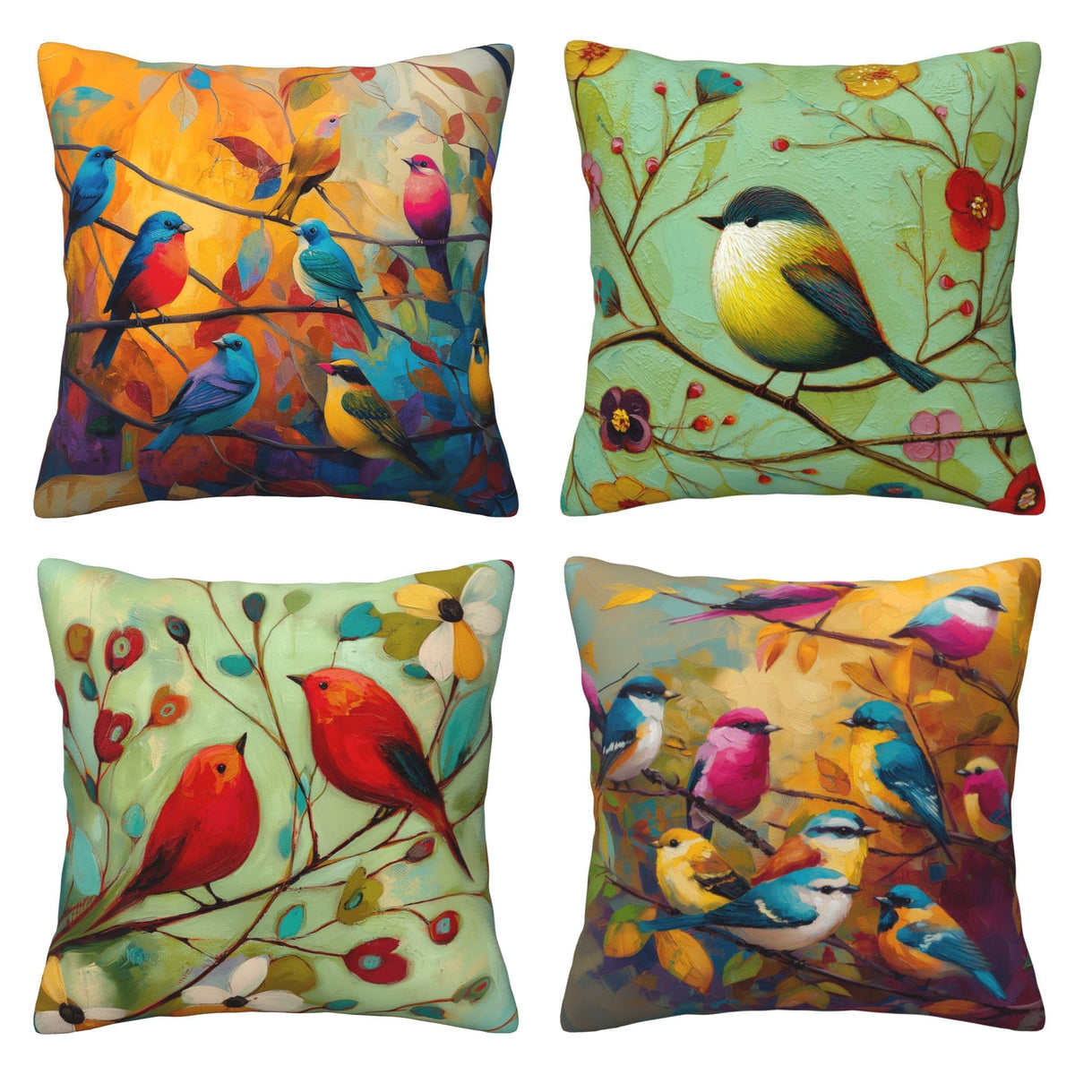 Abstract Art Throw Pillow Covers 18 X 18 Inch Set of 4 Decorative Cushion Cover Home Decor for Sofa Chair Couch Bedroom Living Room