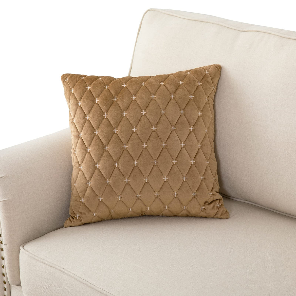 Eismodra Armrest Covers,Couch Cover,Sofa Cover,Backrest Covers,Anti-Slip Armchair Slipcovers for Dogs Cats Pet Loveseat Recliner Leather L Shaped,White 28 x 28 Inches (Only 1 Piece)