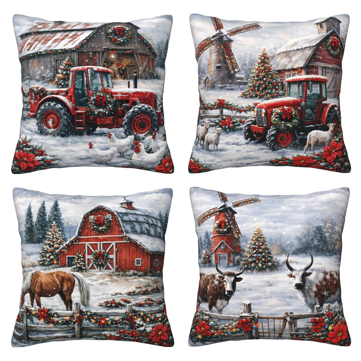 bassyil Abstract Geometry Throw Pillow Covers 18x18 Inch Set of 4 Western Decorative Cushion Cases for Couch Bedroom Living Room Sofa Patio