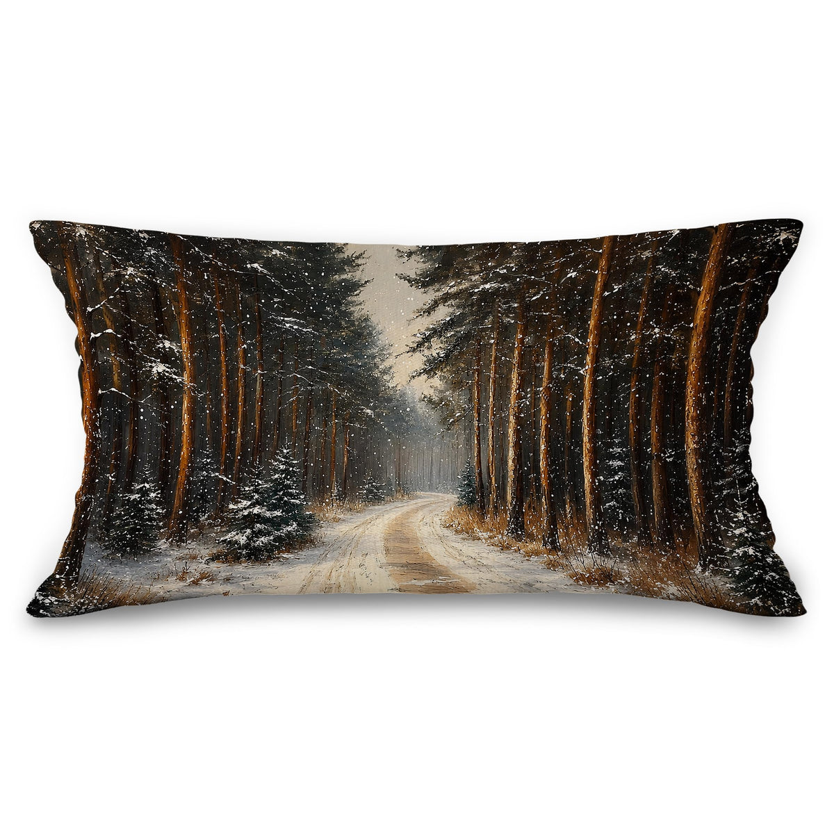 Vintage Christmas Tree Fireplace Throw Pillow Covers