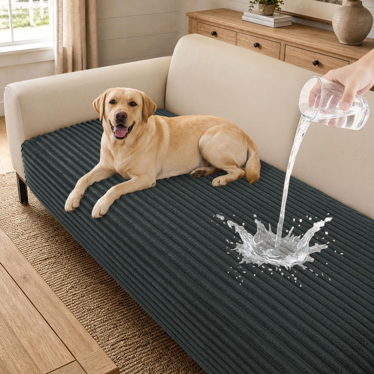 hyha Waterproof Couch Cover for Dogs, Non-Slip Pet Sofa Covers Washable