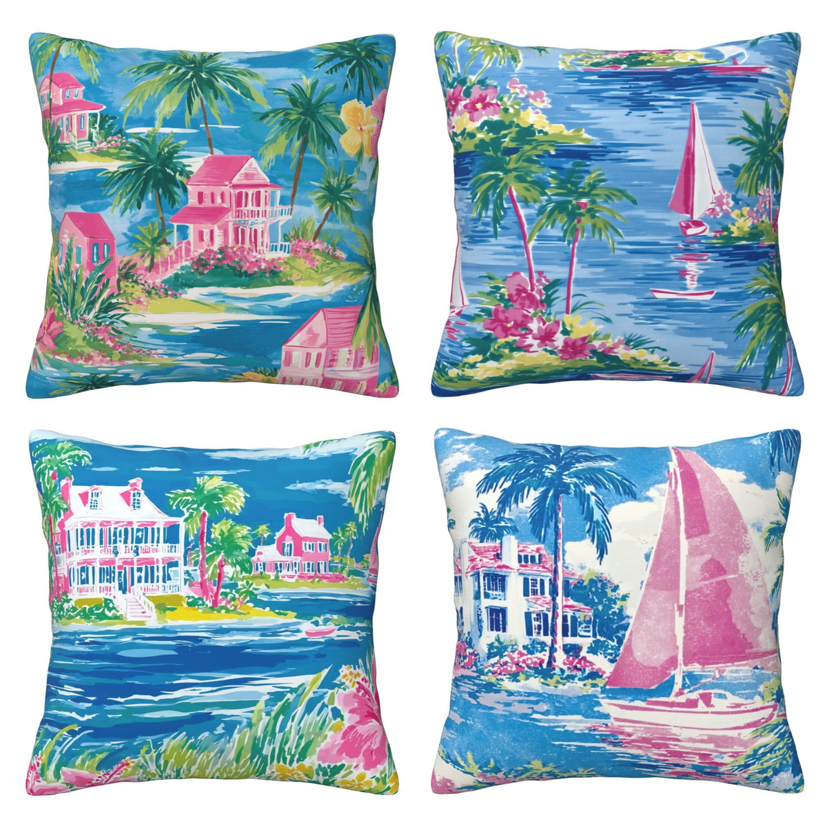 bassyil Abstract Geometry Throw Pillow Covers 18x18 Inch Set of 4 Western Decorative Cushion Cases for Couch Bedroom Living Room Sofa Patio