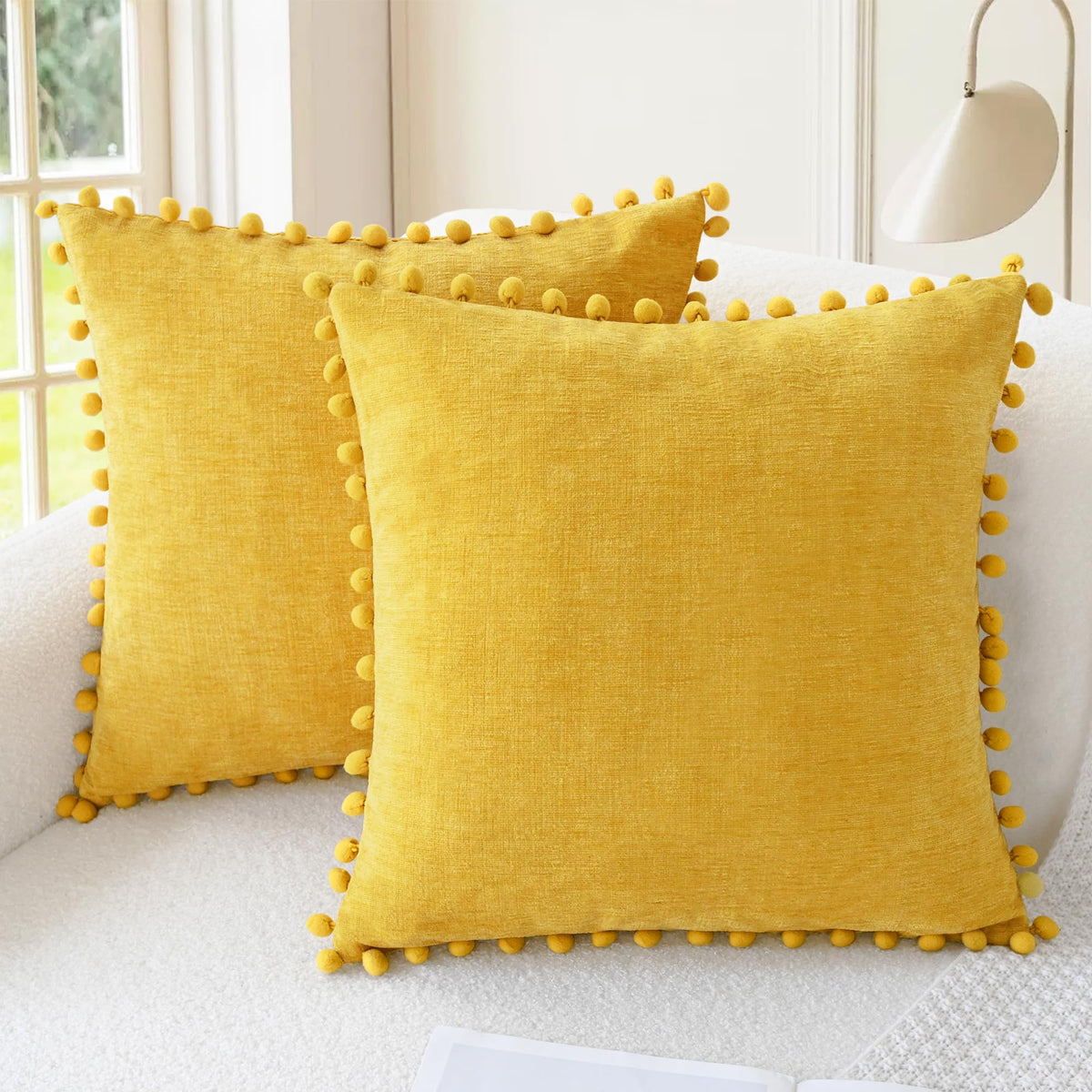 CaliTime Decorative Couch Throw Pillow Covers 20 X 12 Inches Apricot Brown