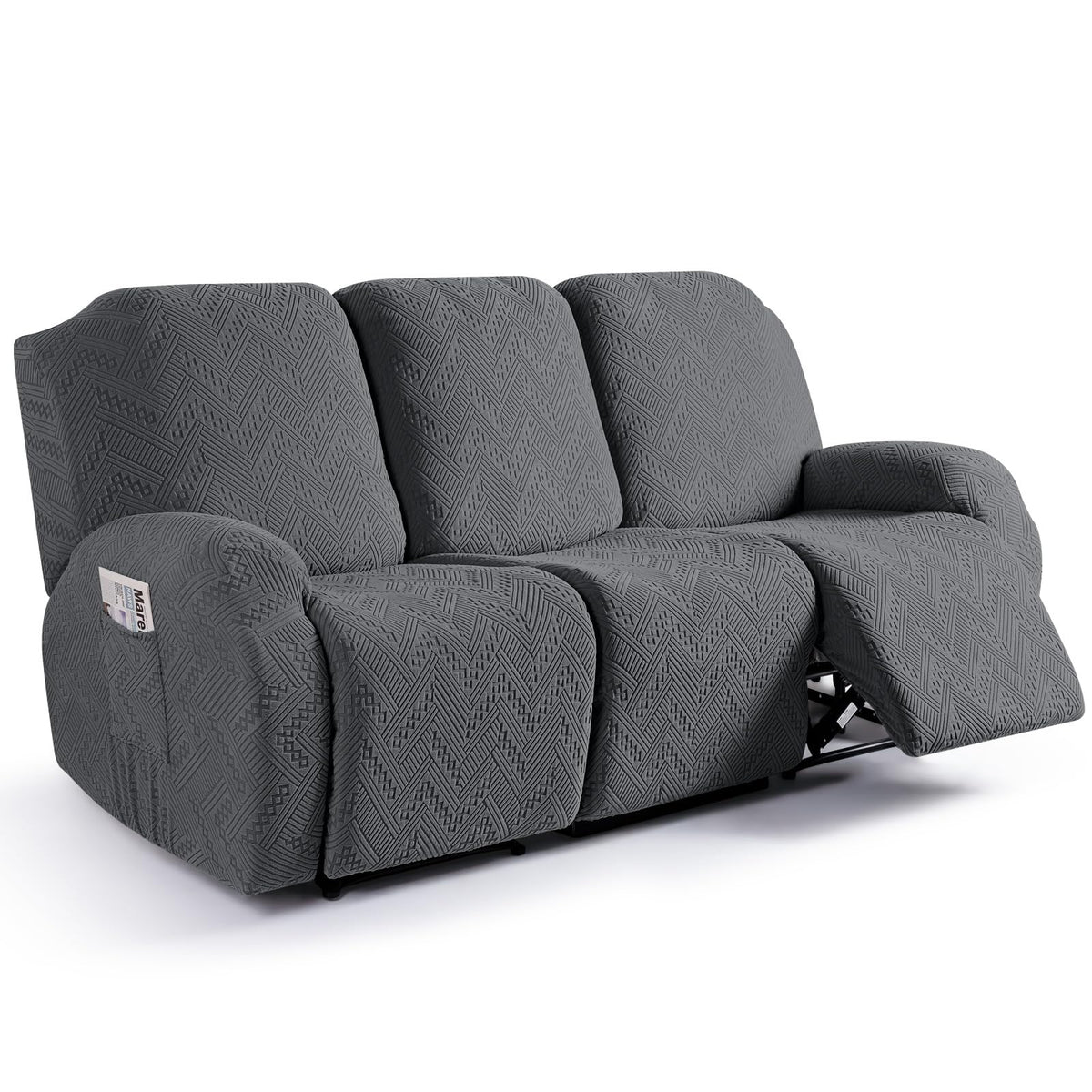 Ruaozz Recliner Couch Covers, Soft Stretch Sofa Slipcover, Chocolate