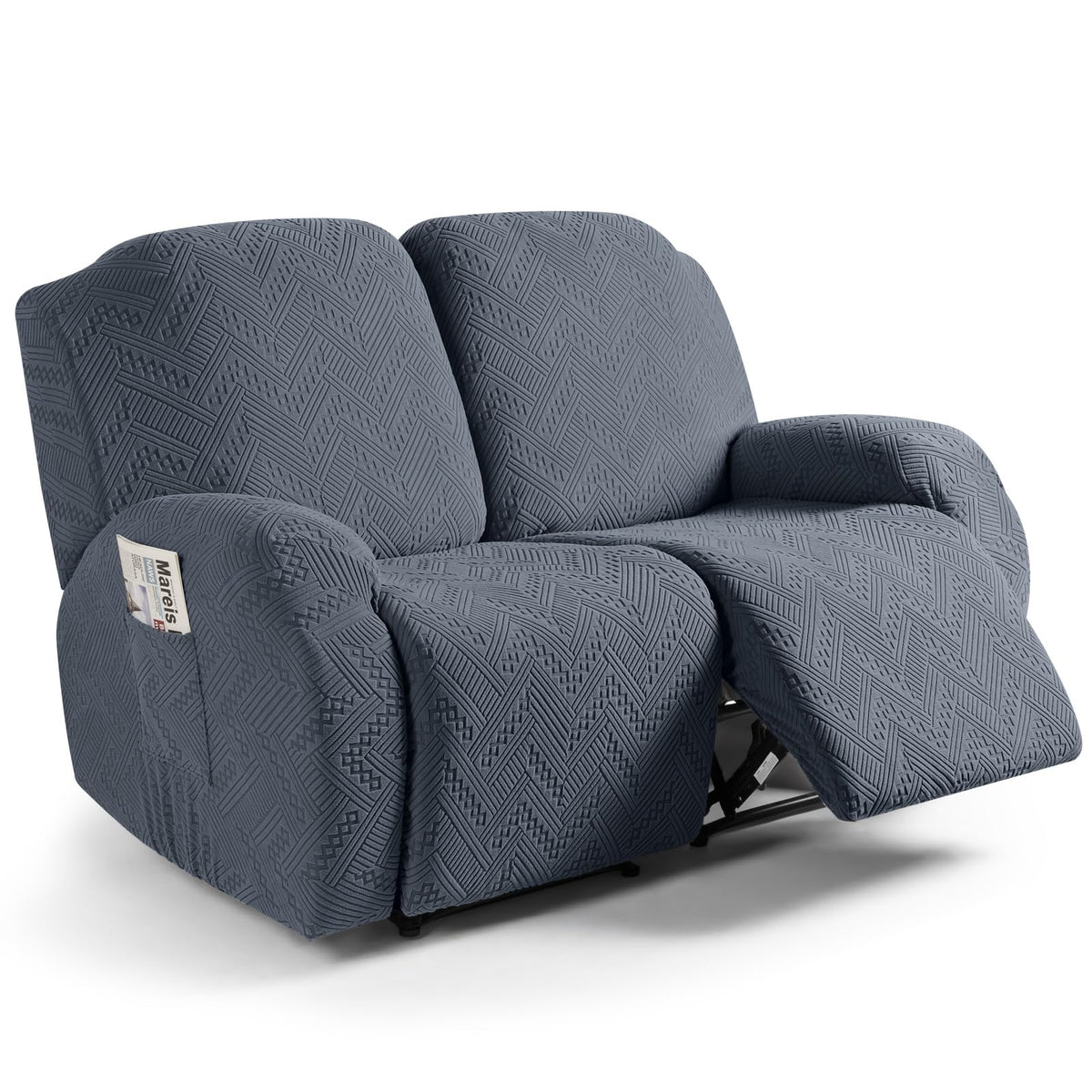 Ruaozz Recliner Couch Covers, Soft Stretch Sofa Slipcover, Chocolate