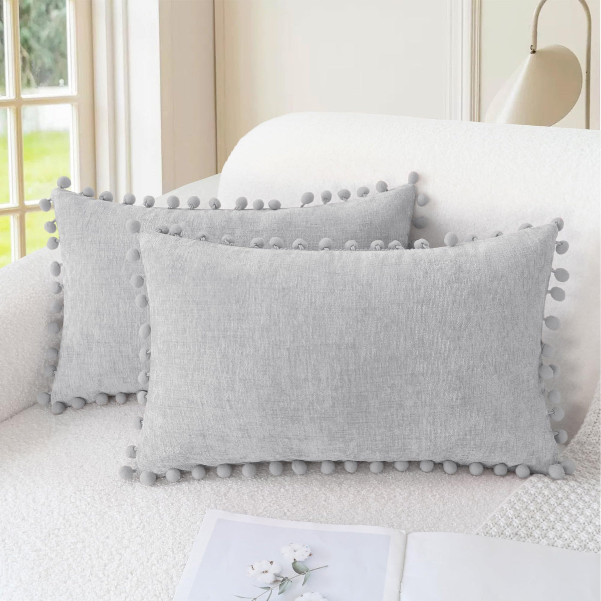 CaliTime Decorative Couch Throw Pillow Covers 20 X 12 Inches Apricot Brown