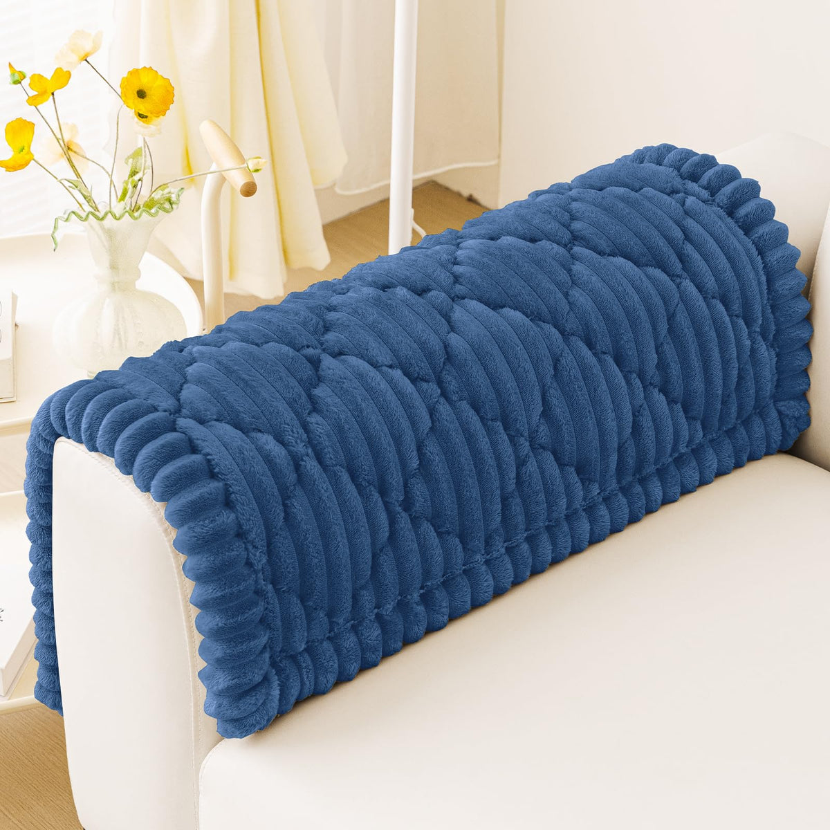 Smiry Couch Cover for Dogs Washable, Non Slip Fuzzy Pet Sofa Protector