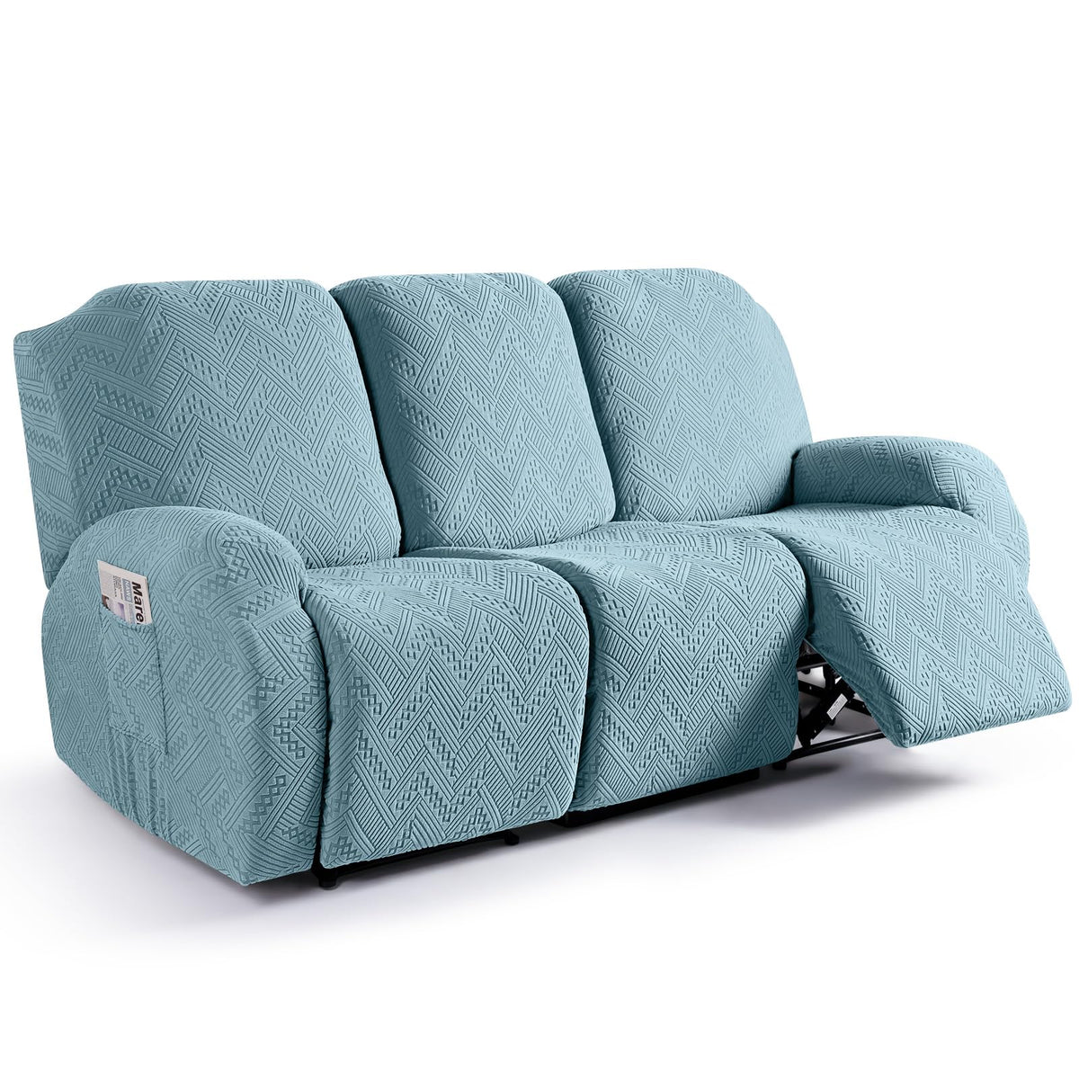 Ruaozz Recliner Couch Covers, Soft Stretch Sofa Slipcover, Chocolate