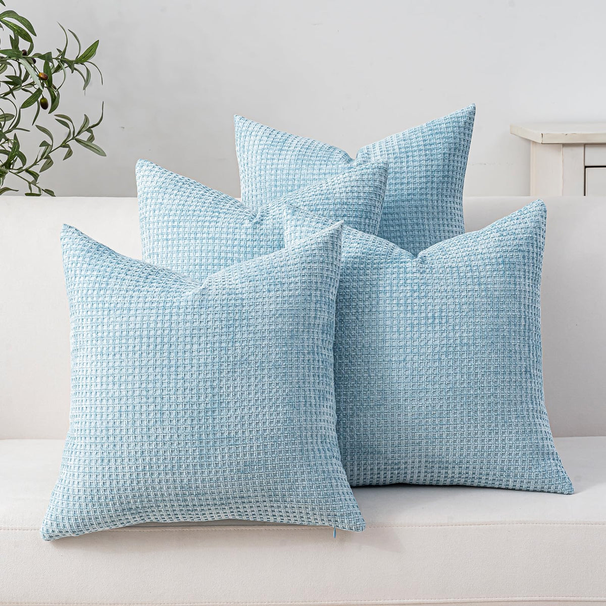 Pack of 4 Throw Pillow Covers 18x18” Boho Cushion Covers for Living Room
