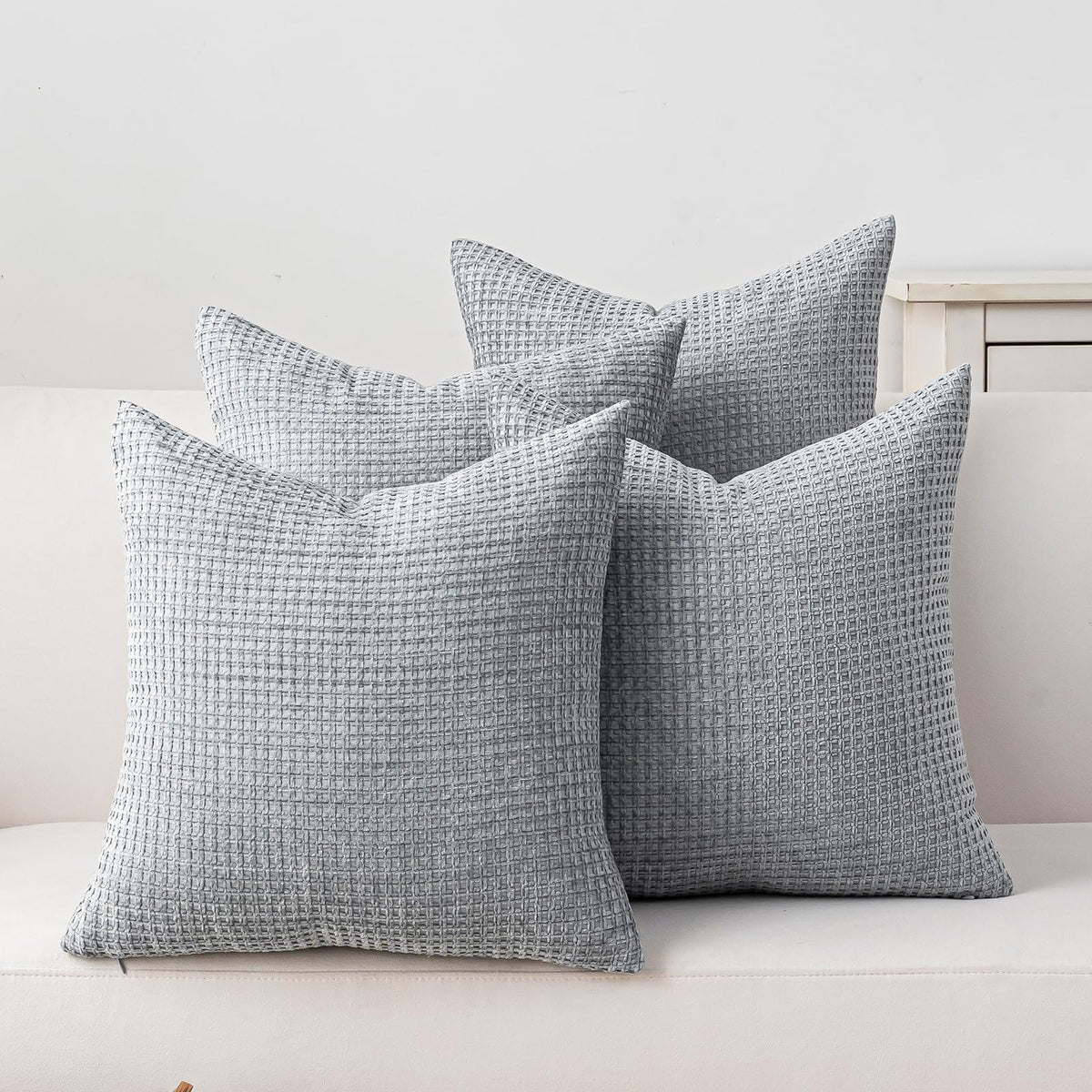 Pack of 4 Throw Pillow Covers 18x18” Boho Cushion Covers for Living Room