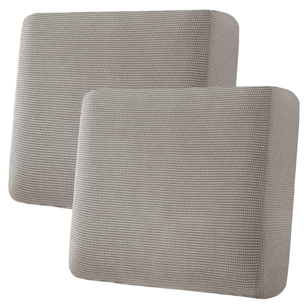 H.VERSAILTEX Super Stretch Individual Seat Cushion/Couch Slipcover Sets Thick Jacquard Textured Twill Fabric (3 Piece Sofa Covers, Sand)