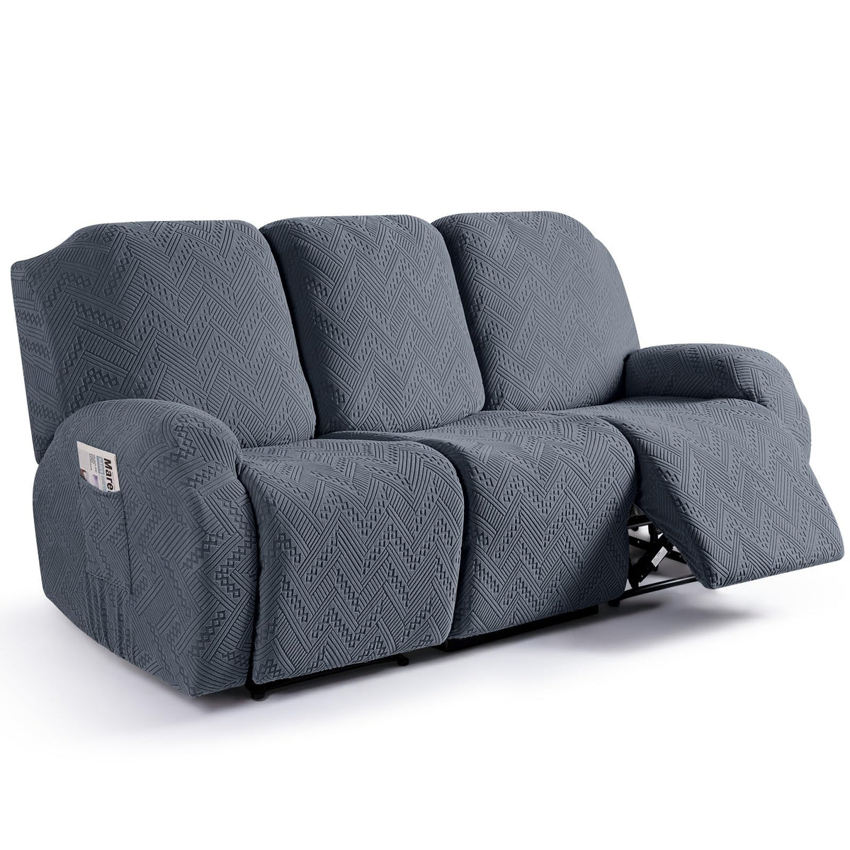 Ruaozz Recliner Couch Covers, Soft Stretch Sofa Slipcover, Chocolate