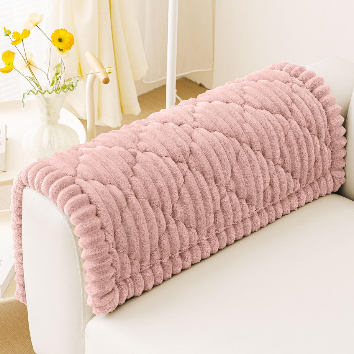 Smiry Couch Cover for Dogs Washable, Non Slip Fuzzy Pet Sofa Protector
