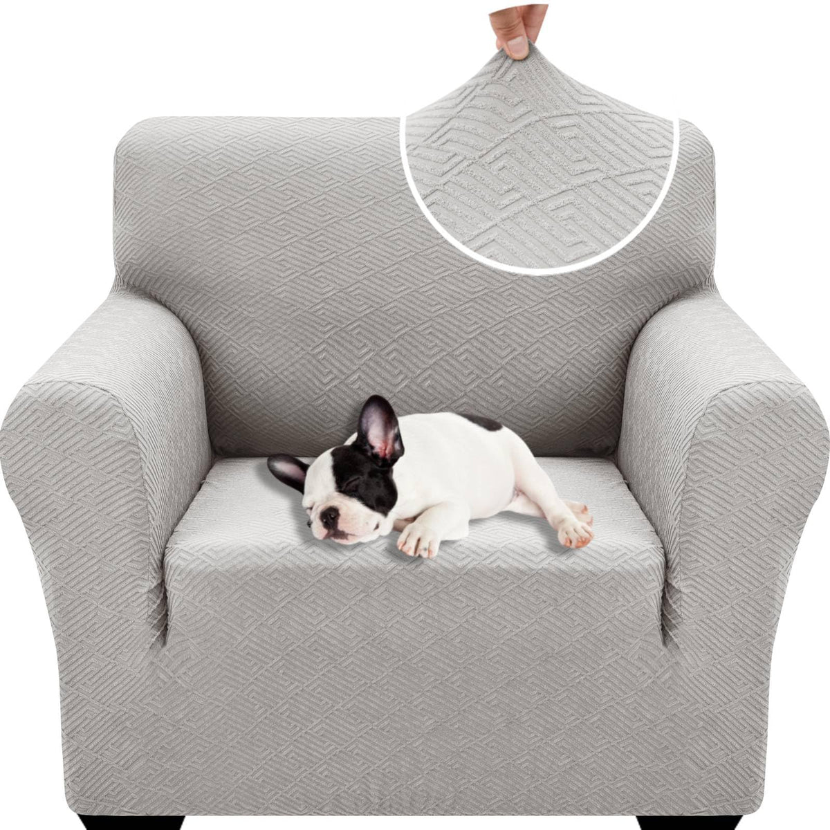 XINEAGE Stretch Jacquard Sofa Cover, Non Slip Sofa Slipcover for Dog