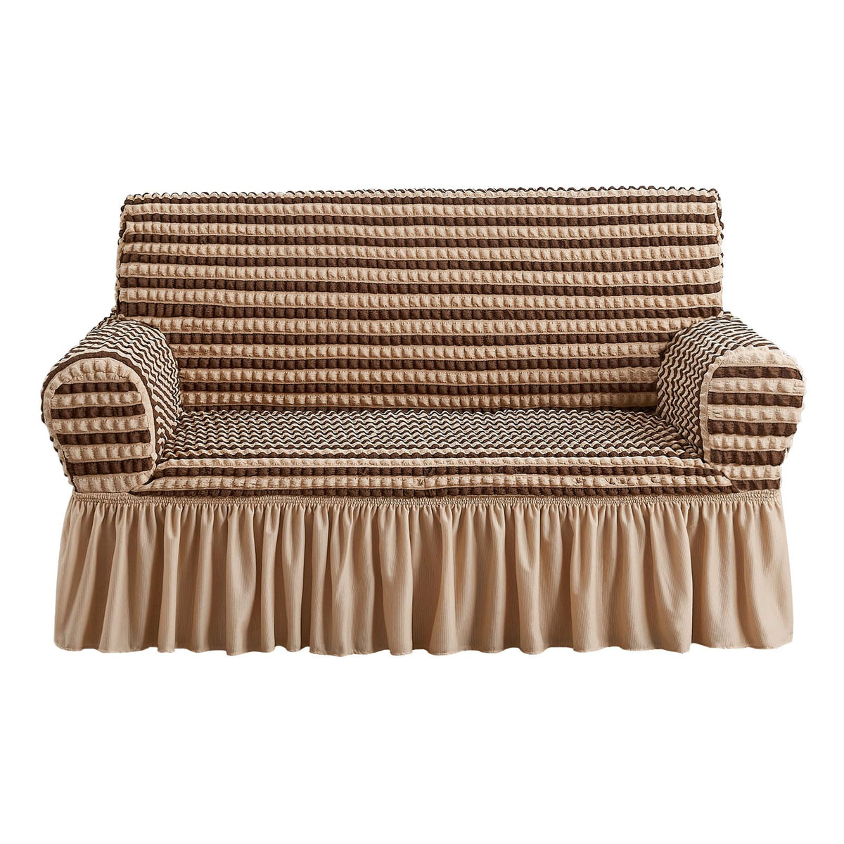 NICEEC Sofa Covers Beige Couch Cover Stretch Sofa Slipcovers with Skirt