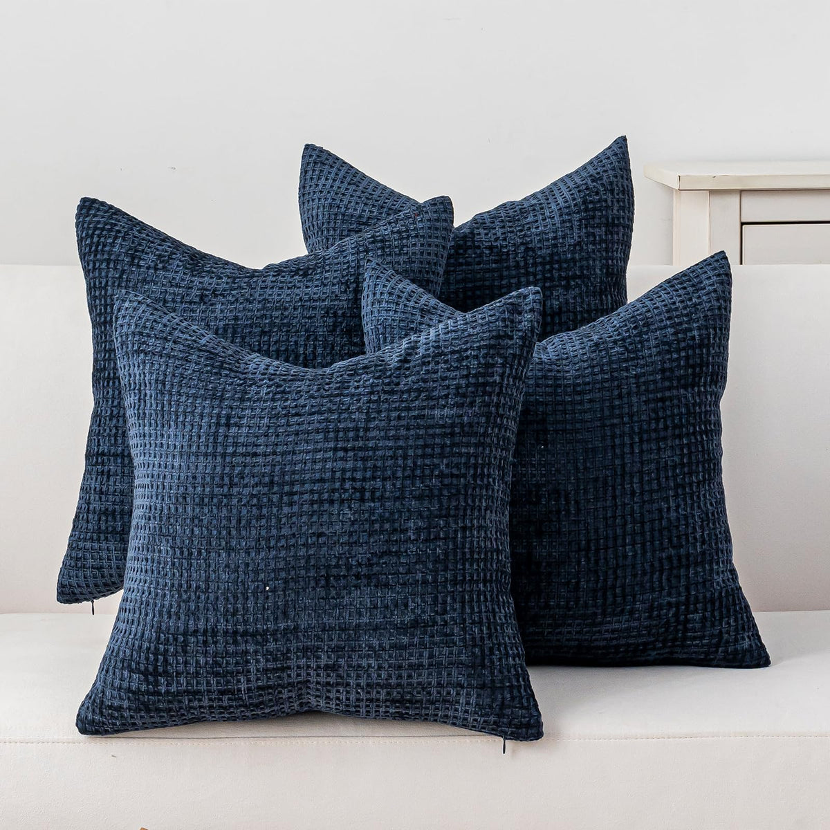 Pack of 4 Throw Pillow Covers 18x18” Boho Cushion Covers for Living Room