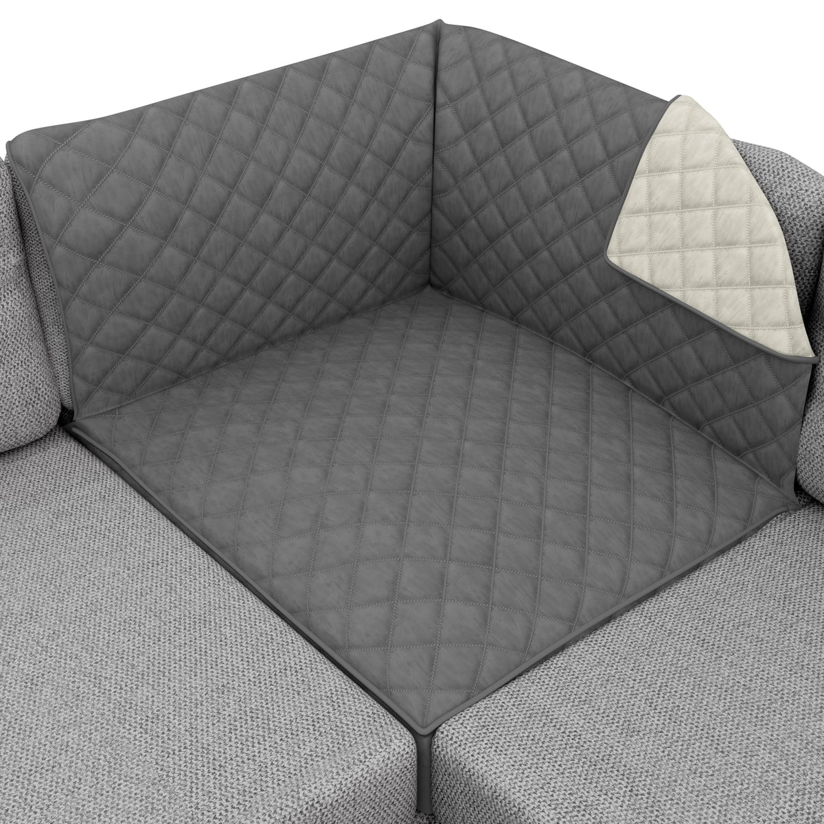 Sofa Shield® Couch Sofa Slip Cover for Dogs with Strap, Navy Sand